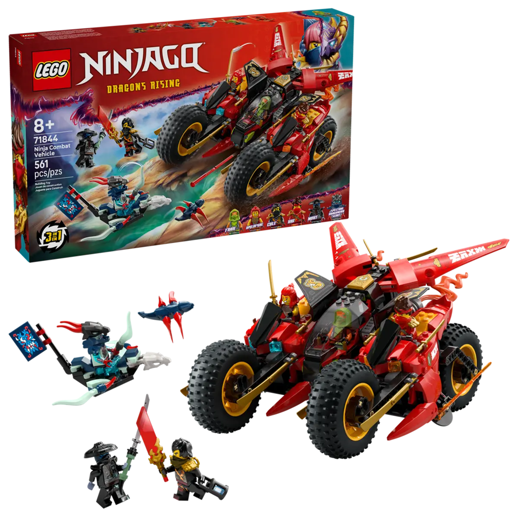 ასაწყობი კონსტრუქცია Lego 71844, Ninja Combat Vehicle, Prefabricated Construction