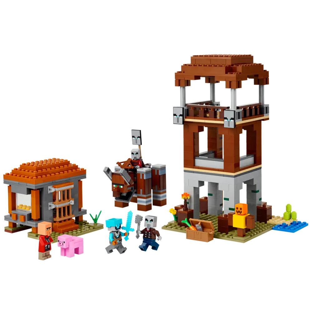 ასაწყობი კონსტრუქცია Lego 21278, The Pillager Outpost and Ravager, Prefabricated Construction