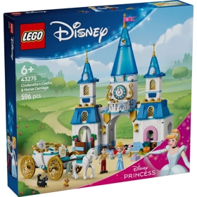 ასაწყობი კონსტრუქცია Lego 43275 Disney Princess Cinderella's Castle & Horse Carriage, Prefabricated Construction