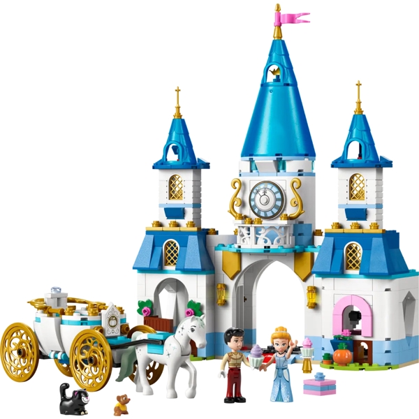 ასაწყობი კონსტრუქცია Lego 43275 Disney Princess Cinderella's Castle & Horse Carriage, Prefabricated Construction