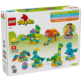 ასაწყობი კონსტრუქცია Lego 10451, 3in1 Dinosaurs on Wheels, Prefabricated Construction