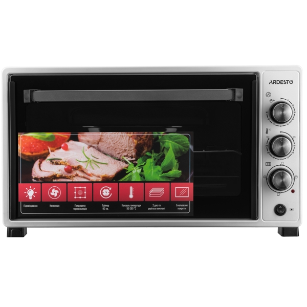 ელექტრო ღუმელი Ardesto MEO-N48CW, 1700W, 48L, Electric Oven, White