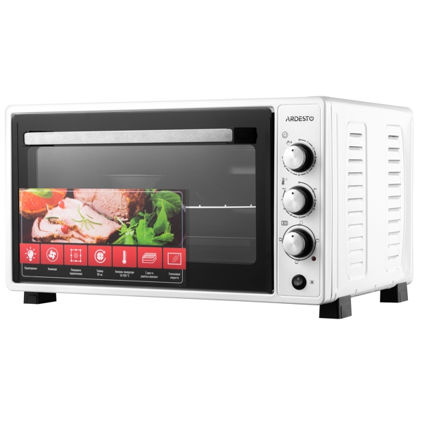 ელექტრო ღუმელი Ardesto MEO-N48CW, 1700W, 48L, Electric Oven, White