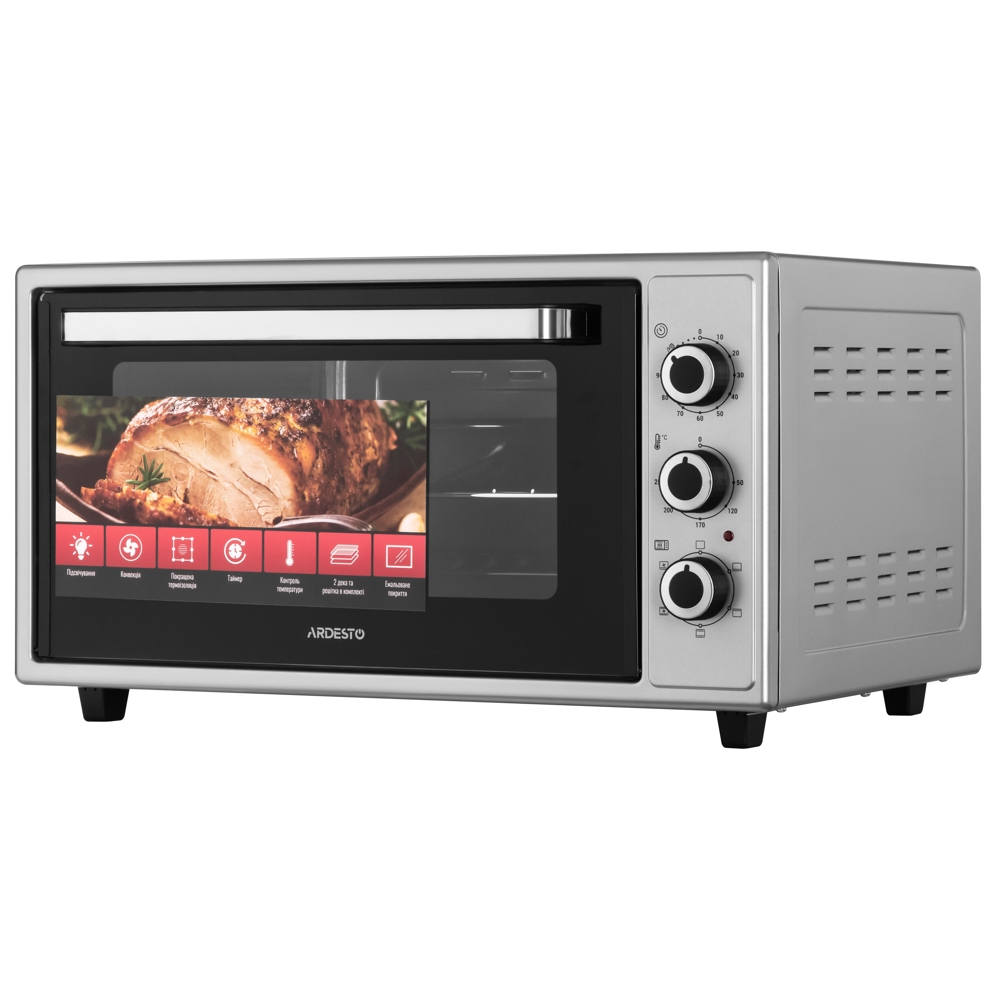 ელექტრო ღუმელი Ardesto MEO-F48CGR, 1600W, 48L, Electric Oven, Grey