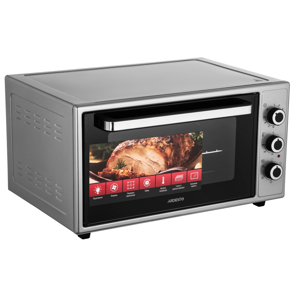 ელექტრო ღუმელი Ardesto MEO-F48CGR, 1600W, 48L, Electric Oven, Grey