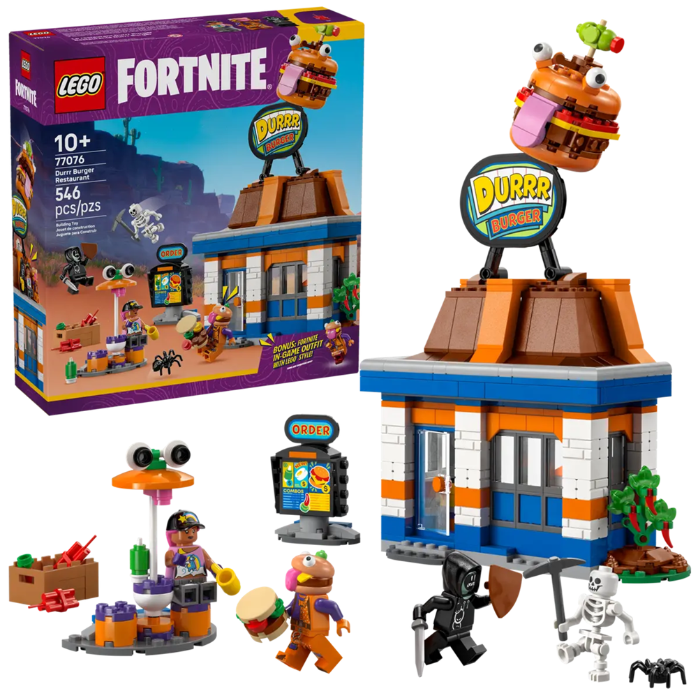ასაწყობი კონსტრუქცია Lego 77076, Durrr Burger Restaurant, Prefabricated Construction