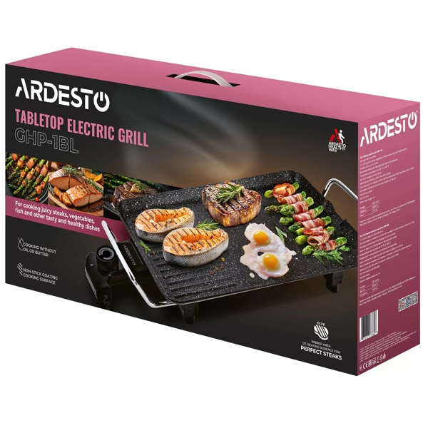 Grill Ardesto GHP-1BL, 1500W, Black