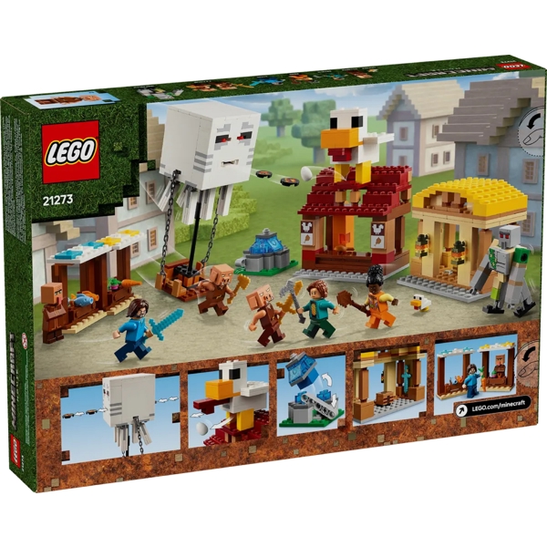 ასაწყობი კონსტრუქცია Lego 21273 Minecraft The Ghast Balloon Village Attack, Prefabricated Construction