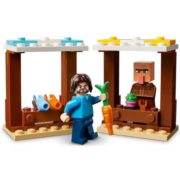 ასაწყობი კონსტრუქცია Lego 21273 Minecraft The Ghast Balloon Village Attack, Prefabricated Construction