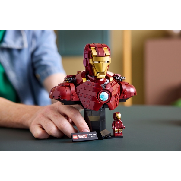 ასაწყობი კონსტრუქცია Lego 76327, Iron Man MK4 Bust, Prefabricated Construction