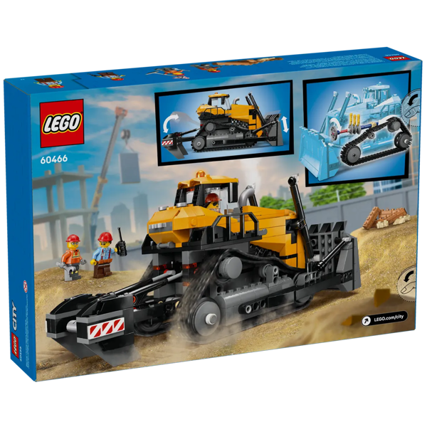 ასაწყობი კონსტრუქცია Lego 60466, Yellow Bulldozer, Prefabricated Construction