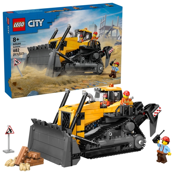 ასაწყობი კონსტრუქცია Lego 60466, Yellow Bulldozer, Prefabricated Construction