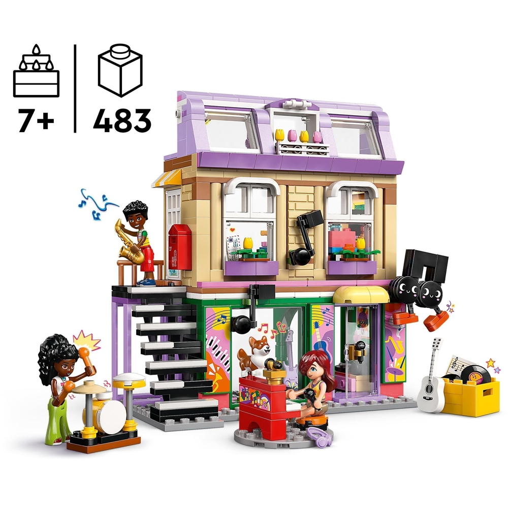 ასაწყობი კონსტრუქცია Lego 42653, Music Store & Apartment, Prefabricated Construction