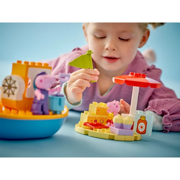 ასაწყობი კონსტრუქცია Lego 10432 Duplo Peppa Pig boat trip, Prefabricated Construction