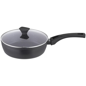 ტაფა Ardesto AR1224A Gemini Livorno, 24cm, Deep Fry Pan With Lid, Black
