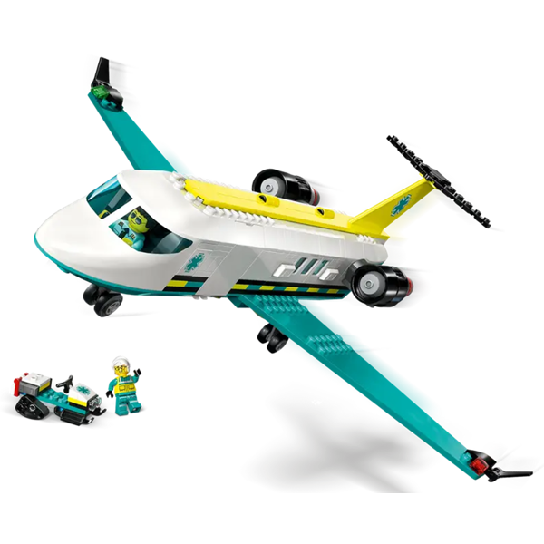 ასაწყობი კონსტრუქცია Lego 60465, Emergency Air Ambulance Airplane, Prefabricated Construction