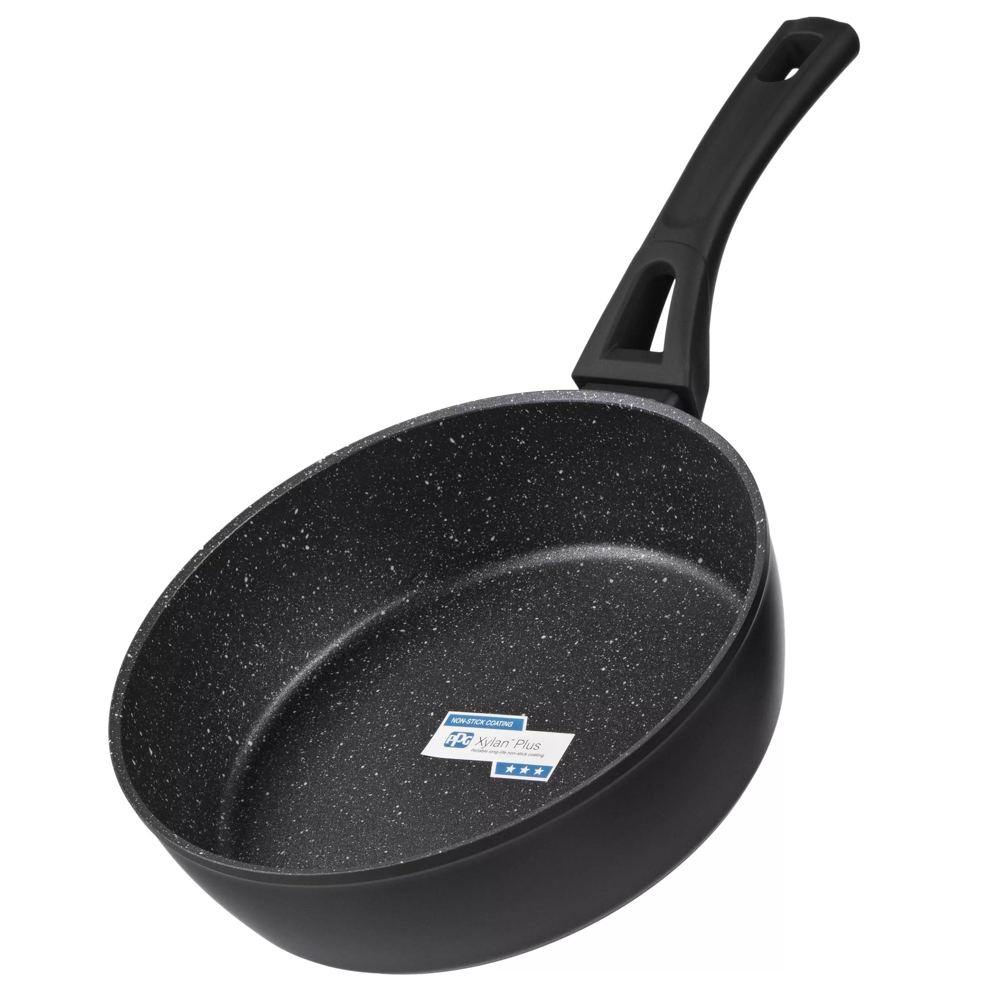 Deep Fry Pan With Lid Ardesto AR1224A Gemini Livorno, 24cm, Black