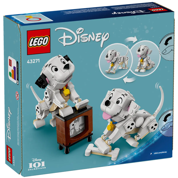 ასაწყობი კონსტრუქცია Lego 43271, Lucky & Penny 101 Dalmatians Puppies, Prefabricated Construction