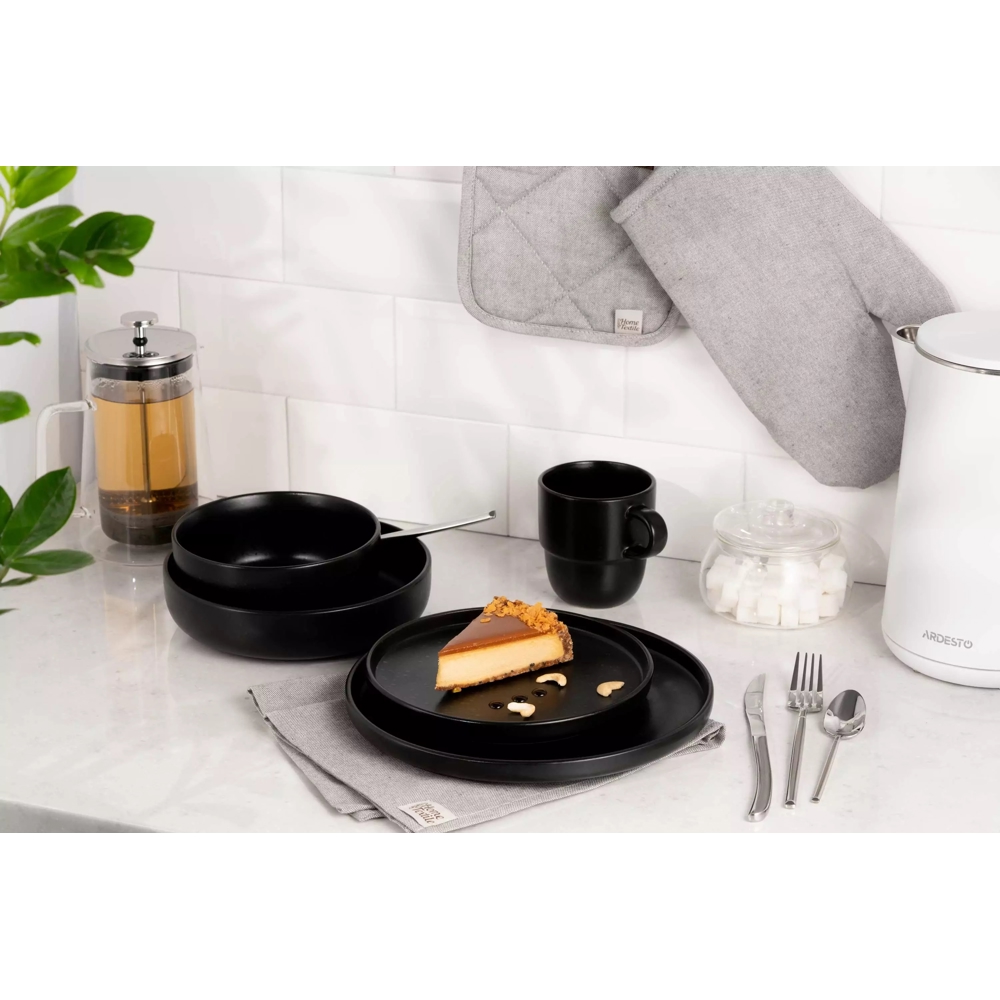 Soup Plate Ardesto AR2921TB Trento, 21.5cm, Black