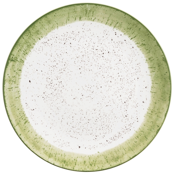 Dinner Plate Ardesto AR2927SWG Siena, 27cm, White/Green