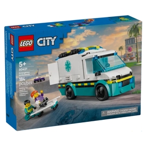 ასაწყობი კონსტრუქცია Lego 60451 City Emergency Ambulance, Prefabricated Construction
