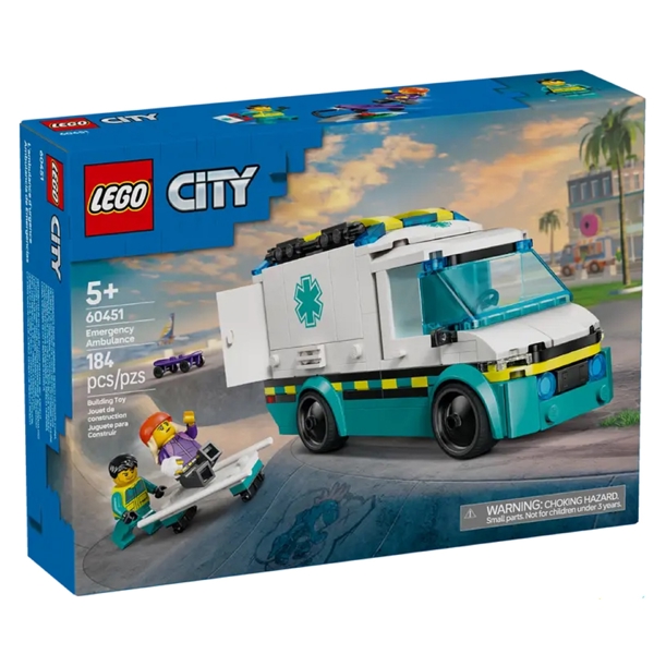 ასაწყობი კონსტრუქცია Lego 60451 City Emergency Ambulance, Prefabricated Construction