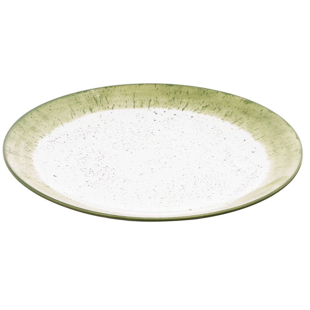 Dinner Plate Ardesto AR2927SWG Siena, 27cm, White/Green