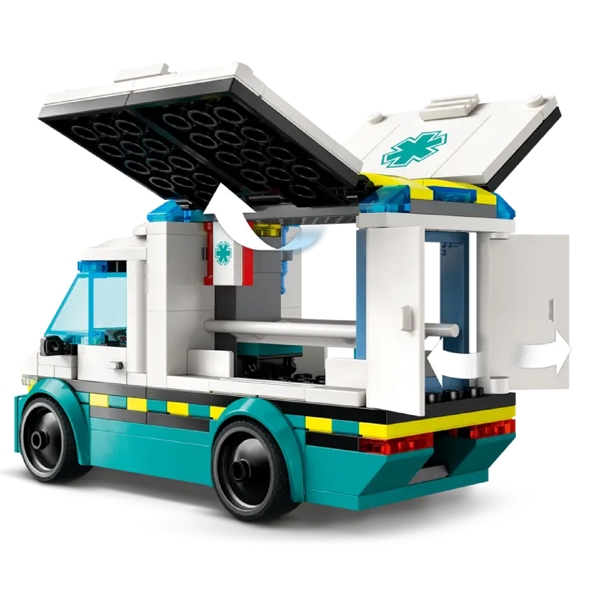 ასაწყობი კონსტრუქცია Lego 60451 City Emergency Ambulance, Prefabricated Construction