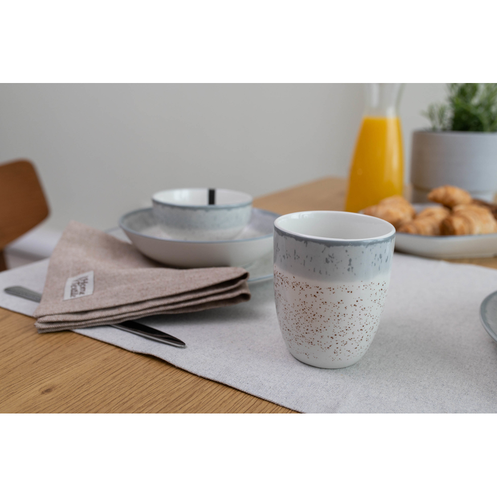 ჭიქა Ardesto AR2936SW Siena, 0.36l, Mug, White/Gray