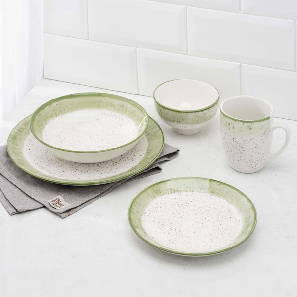 Mug Ardesto AR2936SWG Siena, 360ml, White/Green