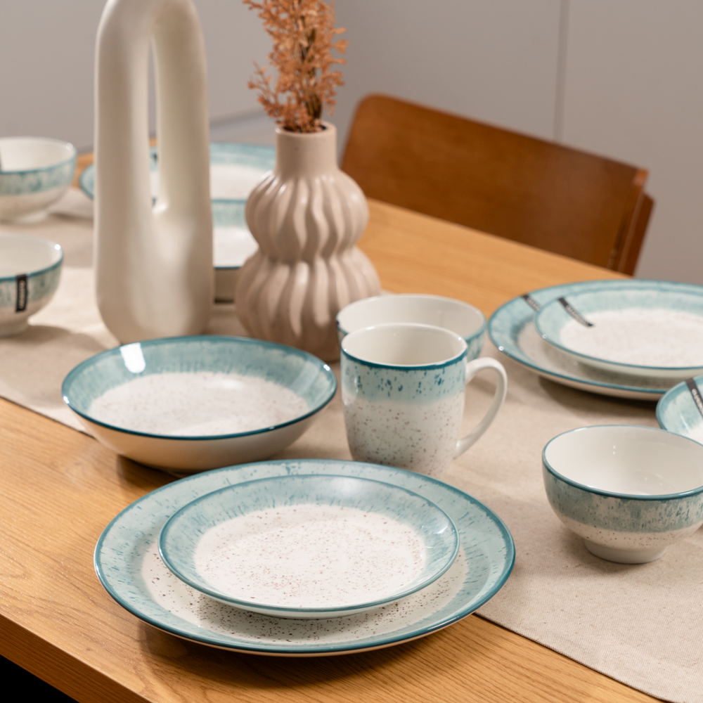 ჭიქა Ardesto AR2936SWB Siena, 0.36l, Mug, White/Blue