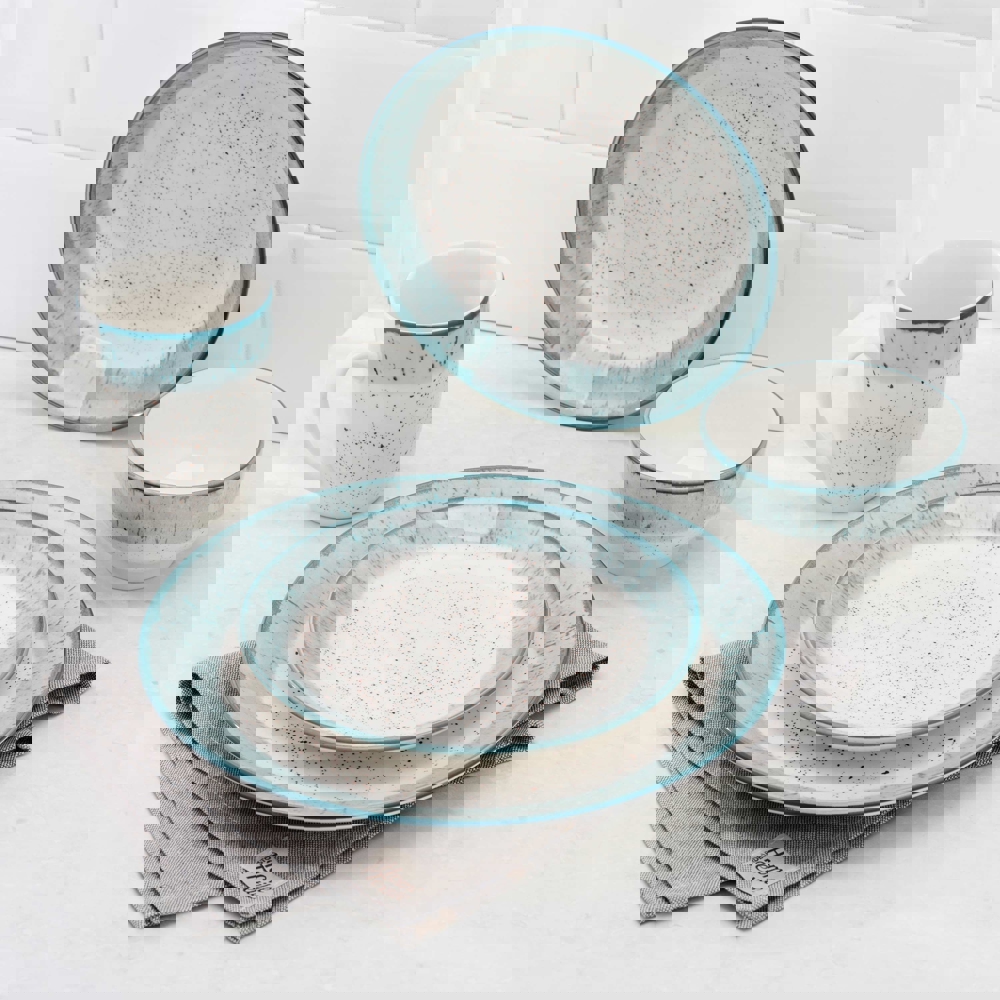 Salad Bowl Ardesto AR2914SWB Siena, 11.5cm, White/Blue