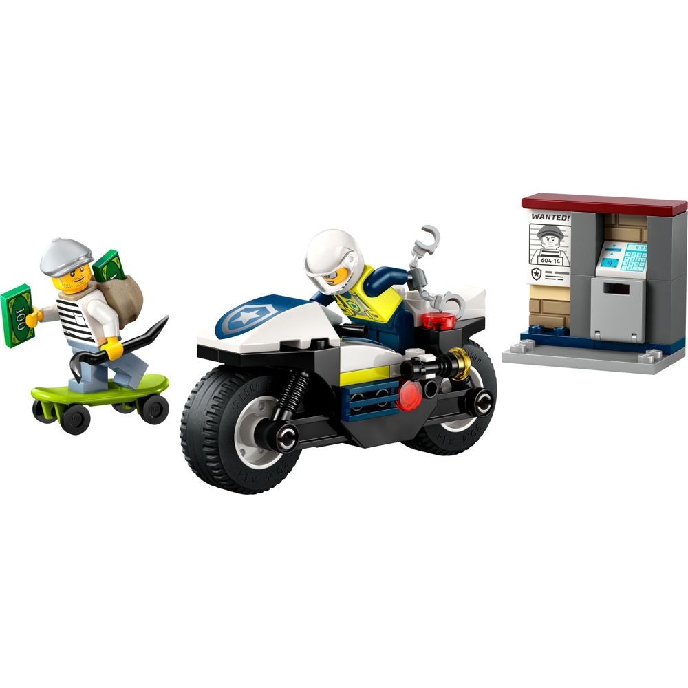 ასაწყობი კონსტრუქცია Lego 60455, Police Motorcycle Chase, Prefabricated Construction