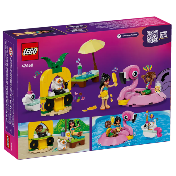 ასაწყობი კონსტრუქცია Lego 42658, Unicorn & Flamingo Pool Party, Prefabricated Construction