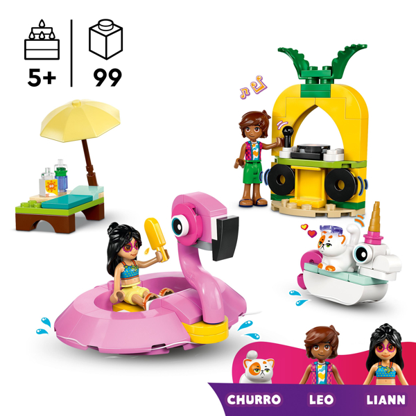 ასაწყობი კონსტრუქცია Lego 42658, Unicorn & Flamingo Pool Party, Prefabricated Construction