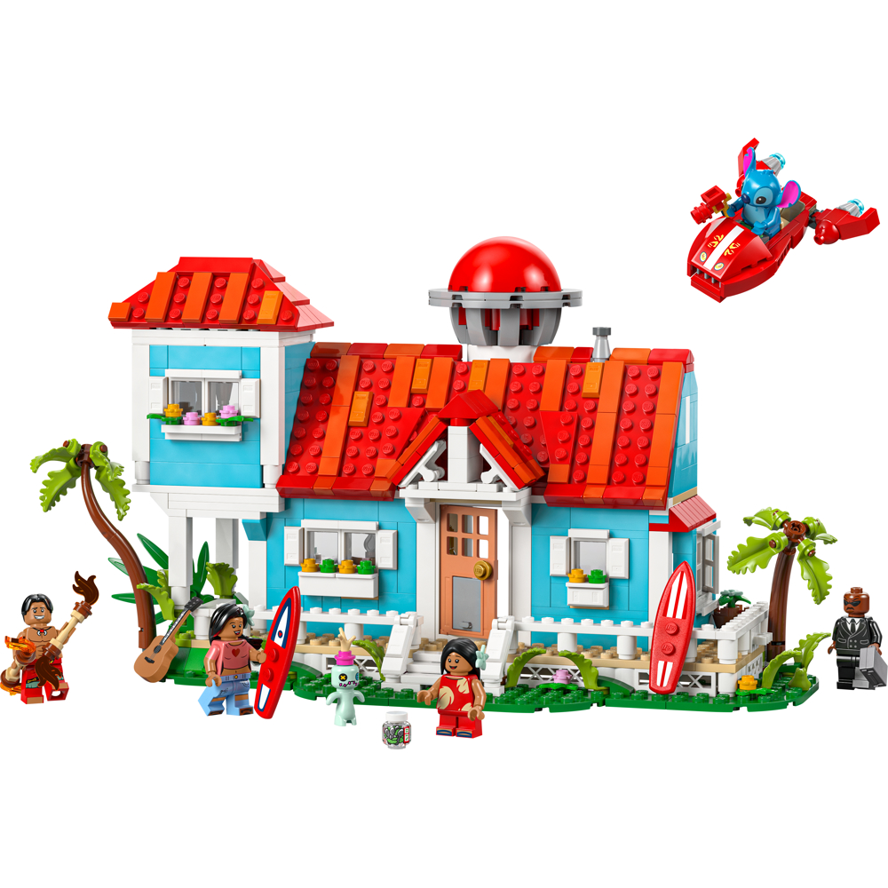 ასაწყობი კონსტრუქცია Lego 43268, Lilo and Stitch Beach House, Prefabricated Construction