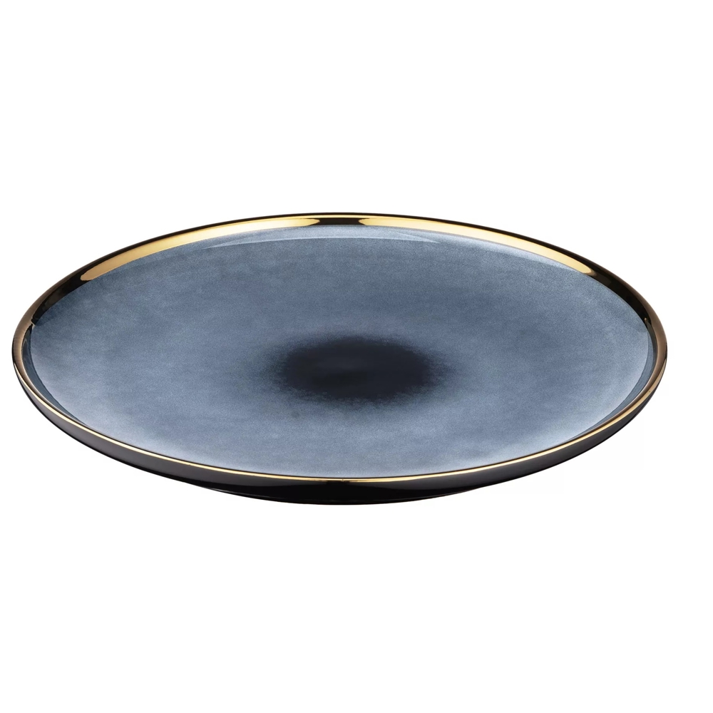 სადილის თეფში Ardesto AR2926AB Andria, 25.7cm, Dinner plate, Blue/Gray