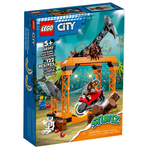 ასაწყობი კონსტრუქცია Lego 60342, The Shark Attack Stunt Challenge, Prefabricated Construction