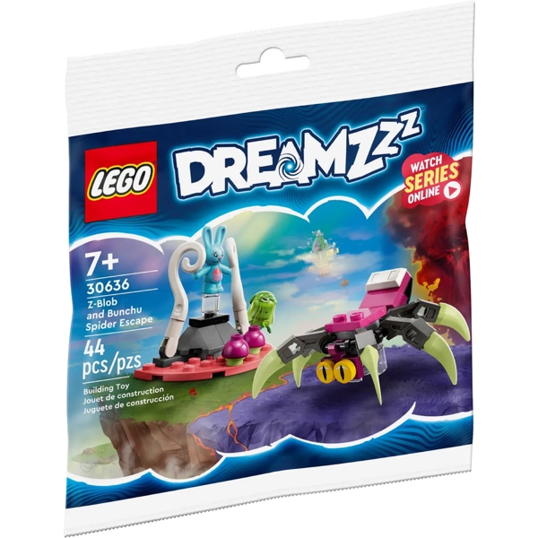 ასაწყობი კონსტრუქცია Lego 30636 DREAMZzz Z-Blob and Bunchu Spider Escape & Zoey's Dream Jet, Prefabricated Construction