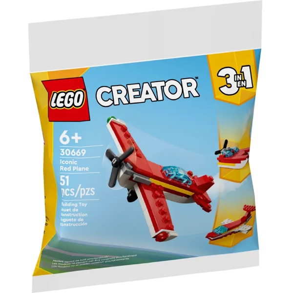 ასაწყობი კონსტრუქცია Lego 30669 Creator Iconic Red Plane, Prefabricated Construction