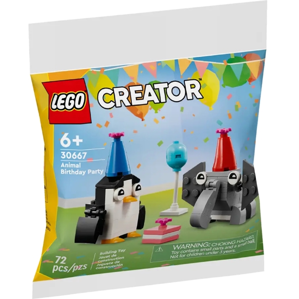 ასაწყობი კონსტრუქცია Lego 30667 Creator Animal Birthday Party, Prefabricated Construction
