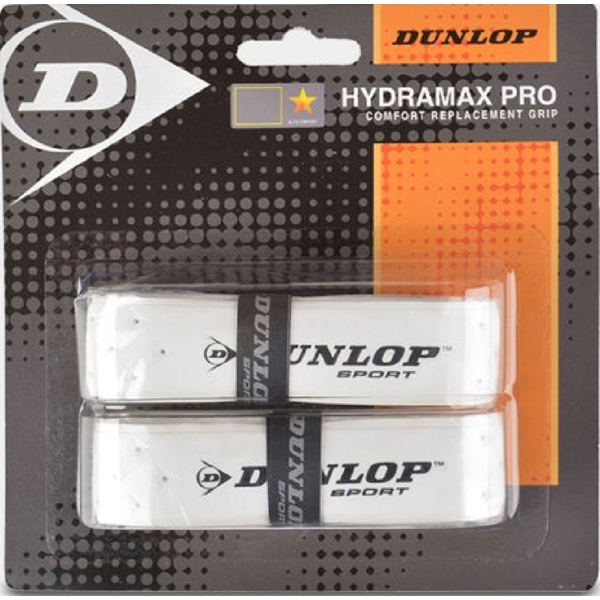 Squash Racket Replacement Grips Dunlop 623DN613251, 2Pcs, White