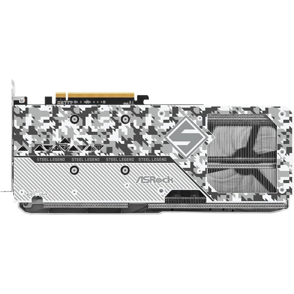 Graphic Card ASRock 90-GA4ZZZ-00UANF Steel Legend OC, RX 7600 XT, 16GB, 128-bit, DP, HDMI, White