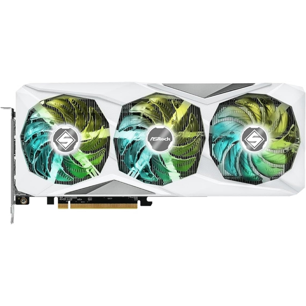 Graphic Card ASRock 90-GA4ZZZ-00UANF Steel Legend OC, RX 7600 XT, 16GB, 128-bit, DP, HDMI, White