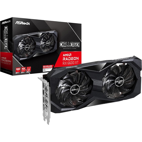 Graphic Card ASRock 90-GA2TZZ-00UANF Challenger D OC, 8GB, 128-bit, DP, HDMI, Black