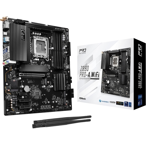 დედა დაფა ASRock 90-MXBP60-A0UAYZ Z890 Pro-A WiFi, LGA1851, DDR5, 256GB