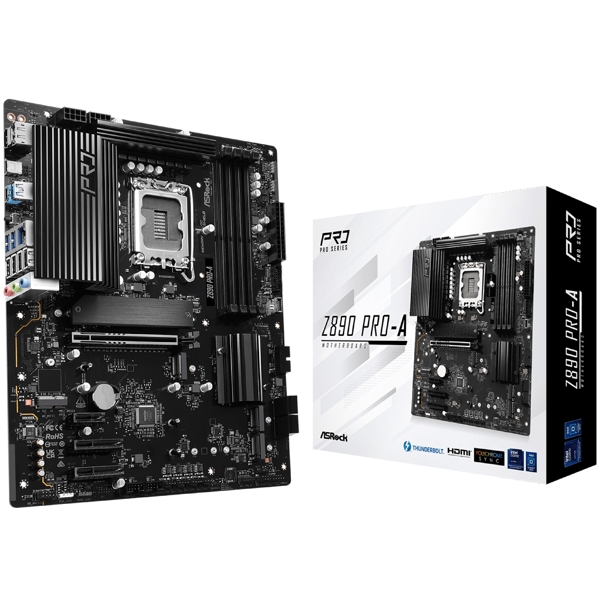 დედა დაფა ASRock 90-MXBP50-A0UAYZ Z890 Pro-A, LGA1851, DDR5, 256GB