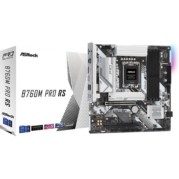 დედა დაფა ASRock 90-MXBLH0-A0UAYZ B760M PRO RS, LGA1700, DDR5, 192GB