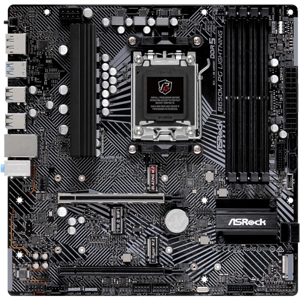 დედა დაფა ASRock 90-MXBMV0-A0UAYZ B650M PG, AM5, DDR5, 192GB