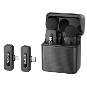 Wireless Microphone Boya BY-V3, USB-C, Lightning, 3.5mm, Black